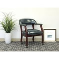 thumbnail image 5 of Boss Office Chaise de Capitaine en Bleu et Acajou avec Roulettes, 5 of 5