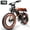 20" Orange Seat, variant on Electric Bike 1500W Peak, 20 Fat Tire EBike, 30MPH, 48V 15Ah, UL 2849