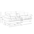 thumbnail image 4 of Large Modern 2-Seater Velvet Sofa with Bolstered Armrests, Waist & Throw Pillows, Comfortable Upholstered Couch for Living Room, Office, Bedroom, Olive Green, 4 of 8