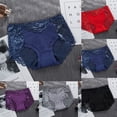thumbnail image 3 of Dwellite Women's Underwear Mid Rise Hipsters Full Coverage Panties Casual Soft Breathable Ladies Solid Color Underwear Gray 3XL, 3 of 3