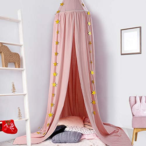 Girls Bed Canopy Reading Nook Tent Dome Mosquito Net Decor Pink 