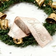 thumbnail image 2 of Shoreew Champagne Gold Christmas Wired Ribbon with Glitter Edges 2.5inch Satin Ribbon for Wedding Xmas Tree Decor Gift Wrap Bow Wreath Garland DIY Craft, 2 of 7