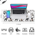 thumbnail image 5 of Long Mouse Pads for Desk,Schnauzer Dog and Footprints Desk Mats on Top Of Desks, Desk Mouse Pad Extra Large with 3mm Non-Slip Base and Stitched Edge for Gaming,Office,Work,Home 31.5"x11.8", 5 of 6
