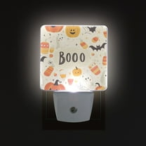 Yayeee LED Night Light for The Home Plug in With Light Sensors 2 Pack, Halloween Cute Pumpkins