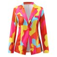 thumbnail image 2 of Vedolay Coat for Women Womens Casual Puff Sleeve Single Button Open Front Lapel Office Blazer Jackets,Pink M, 2 of 5