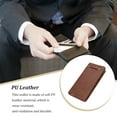 thumbnail image 2 of Men Long Wallet Simple Style Credit Card Holder Solid Color Purse Leather Handbag Phone Keys Multi-card Bag Large Capacity Light coffee, 2 of 8