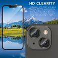 thumbnail image 3 of Dteck for iPhone 14 Plus Camera Lens Protector, for iPhone 14 Camera Lens Protector, Individual Metal Anti Scratch HD Clear Case Friendly Tempered Glass Camera Cover,Black, 3 of 6