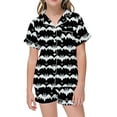 thumbnail image 4 of Weebloom Halloween Girl Pajamas Robes Soft Flip Collar Set Kids 2-13 Years Everyday Casual Wear Funny Nightwear,2-3 Years, 4 of 4