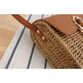 thumbnail image 6 of Kukuzhu Straw Tote Bag Purse for Women Handwoven Shoulder Bag Handbag Lock Buckle Crossbody Bag Casual Woven Straw Bag for Beach, 6 of 7
