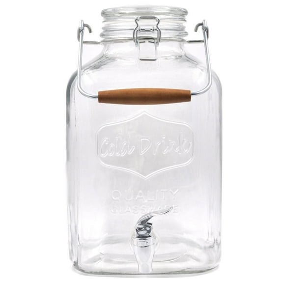 Accueil tendances verre clip couvercle 2 gallons distributeur de boissons