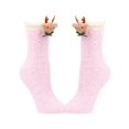 thumbnail image 3 of Kamentoy Socks For Women Christmas Thick Coral Fleece Fuzzy Mid Calf Crew Socks Soft Warm Plush Sleep Socks for Ladies Fall Winter Indoor Lounging Rest Christmas Holiday, 3 of 6
