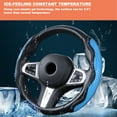 thumbnail image 4 of XUKEY Blue Car Steering Wheel Cover Gel Leather Auto Non-slip 15"/38cm Universal, 4 of 8