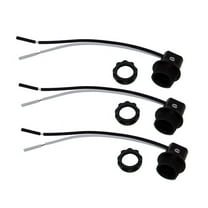 TWDRTDD Candelabra Base Lamp Holder Light Socket, Thread Phenolic Socket with 6 Inch Wire Leads and Ring,3-Pack