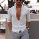 thumbnail image 2 of Camisas Y Playeras Hombres Casual Manga larga Primavera Verano Turndown Neck 3D Impreso Camisas Moda Top Blusa Camisas (C, XL), 2 of 5