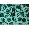 thumbnail image 1 of Ahgly Company Indoor Rectangle Oriental Turquoise Blue Industrial Area Rugs, 4' x 6', 1 of 4