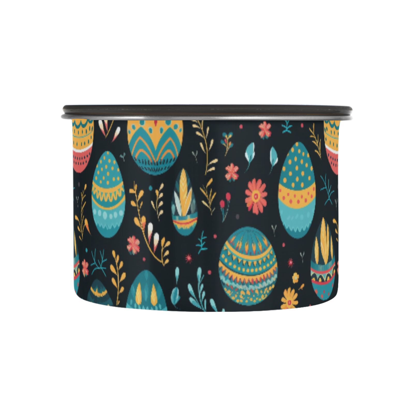 Easter Eggs Boho Airtight Coffee Bean Canister 30oz Food Storage Containers with Lids For Gournd, Tea, Sugar, Flour, Rice, Cereal, Candy Cookie Jar
