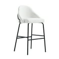 thumbnail image 6 of Gracie White and Black Leatherette Barstool with Steel Legs - Set of 3, 6 of 10