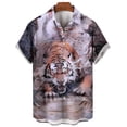 thumbnail image 3 of Nuevas camisas de animales para hombres, ropa con estampado de tigre en 3D, camisas de manga corta para hombres, ropa informal de moda, blusas unisex de moda Harajuku, 3 of 5
