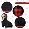 thumbnail image 4 of Ropa con capucha para perro mascota con estampado de cuadros de búfalo en forma de pata de perro ropa cálida para cachorro con sombrero ropa para mascotas perro con capucha patrón de corazón XS, 4 of 6