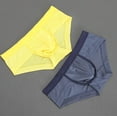 thumbnail image 5 of Fewfanhot Men's Triangle Panties Ultra-thin Underwear, Ice Silk U Bulge Pouch Male Breathable Comfy Underpants, 5 of 6