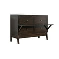thumbnail image 4 of Mega Solutions Amalfi Murphy Cabinet Chest Desk Bed with Drawers & USB Charging Station (Queen Size, Java), 4 of 14