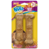 Nylabone Nubz Bacon Dog Chew Treats Jumbo - Up to 50 lbs. (2 Count)