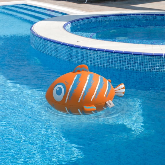 Pool Central Inflatable Fish Beach Ball - 27" - Orange and Blue