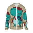 thumbnail image 1 of Fotbe Cool Dino Playing Skateboard Chaqueta con Protección Solar UPF 50+ para Hombre y Mujer, Camisa con Capucha y Bolsillos-X-Large, 1 of 7