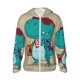 thumbnail image 1 of Balery Cool Dino Playing Skateboard Sudadera ligera de manga larga con capucha y protección solar UPF 50+ para hombre y mujer, ideal para pesca y running-X-Large, 1 of 7