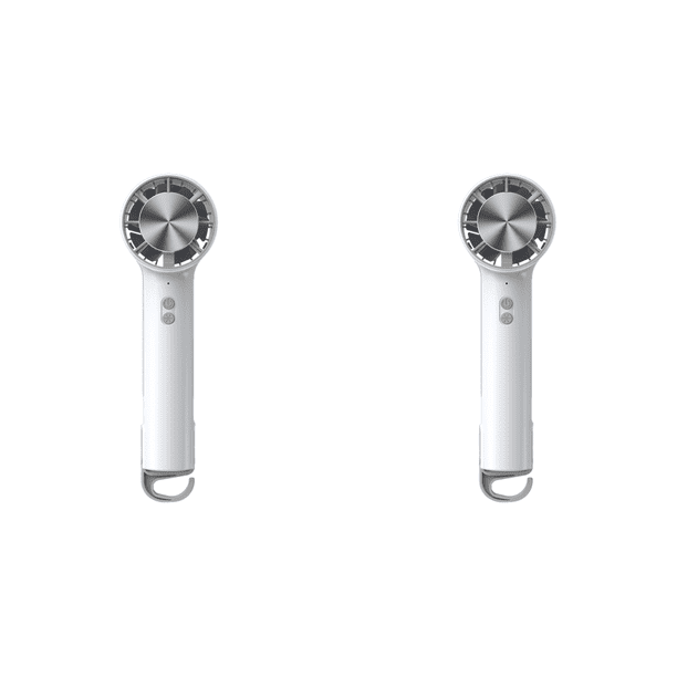 Mini Ventilador Mano Con Gancho Enfriador Aire Portátil Recargable 2000mAh () Blanco