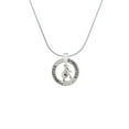 thumbnail image 2 of Delight Jewelry Silvertone Small Gymnast Balance Beam Gymnastics Ring Charm Necklace, 18", 2 of 4
