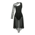 thumbnail image 4 of MSemis Women's One Shoulder Long Sleeve Lyrical Dance Dress, 4 of 7