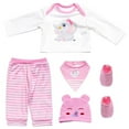 thumbnail image 3 of AmaMary Cotton Pink Elephant Outfit for 16-18 inch Dolls – 4-Piece Long Sleeve Pants Hat Bib Set for Girls Toddler Dress-Up Birthday Holiday Pretend Play, 3 of 5