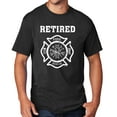 thumbnail image 1 of Men's Retired Firefighter T-shirt, 6XL Jet Black, 1 of 2