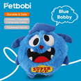 thumbnail image 3 of Petbobi Dog Toys Interactive Plush Giggle Ball Squeak Crazy Bouncer Toy for Pets, Blue, 3 of 8