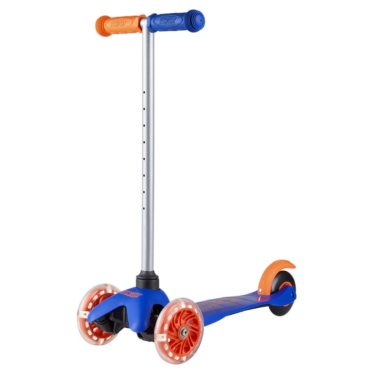 Ignight 3 Wheel Blue Scooter, Light Up Wheels and T-Bar, Unisex