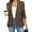 Coffee, variant on Womens Casual Blazers Open Front Long Sleeve Work Office Suit Jackets Blazer Black 3XL