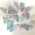 thumbnail image 1 of Dvkptbk Wall Sticker 12Pcs 3D Colorful Butterflies Decals, Butterflies Paper-Cut Wall Stickers Home Mural Decorative Decals for Furniture and Wall Window Home Decor, 1 of 1