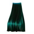 thumbnail image 2 of LEEYNEER Clearance Christmas Skirt Dress Women‘s Plain Satin Pleated Large Versatile, 2 of 6
