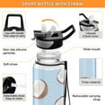 thumbnail image 4 of Coconut Slices 1000ml Tritan Sport Bottle Straw LeakProof Food-Grade Portable Wide Handle, 4 of 7