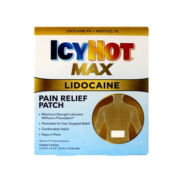 Icy Hot Maximum Strength Lidocaine Medicated Patch, 5 Ea