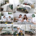thumbnail image 5 of 3 Piece Farm Tractor Duvet Cover Set Twin Size,Microfiber Comforter/Quilt Cover with Corner Ties and 2 Pillowcases,Green Truck Country Rustic Field Harvester All Season Bedding with Zipper Closure, 5 of 8