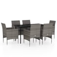 thumbnail image 2 of Bowery Hill Contemporary Garden Dining Set in Gray and Black, 2 of 11
