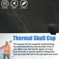 thumbnail image 3 of 2 Pieces Beanie Hats for Men Women Skull Caps Under Helmet Liner with Ear Protection Dark Grey, 3 of 6