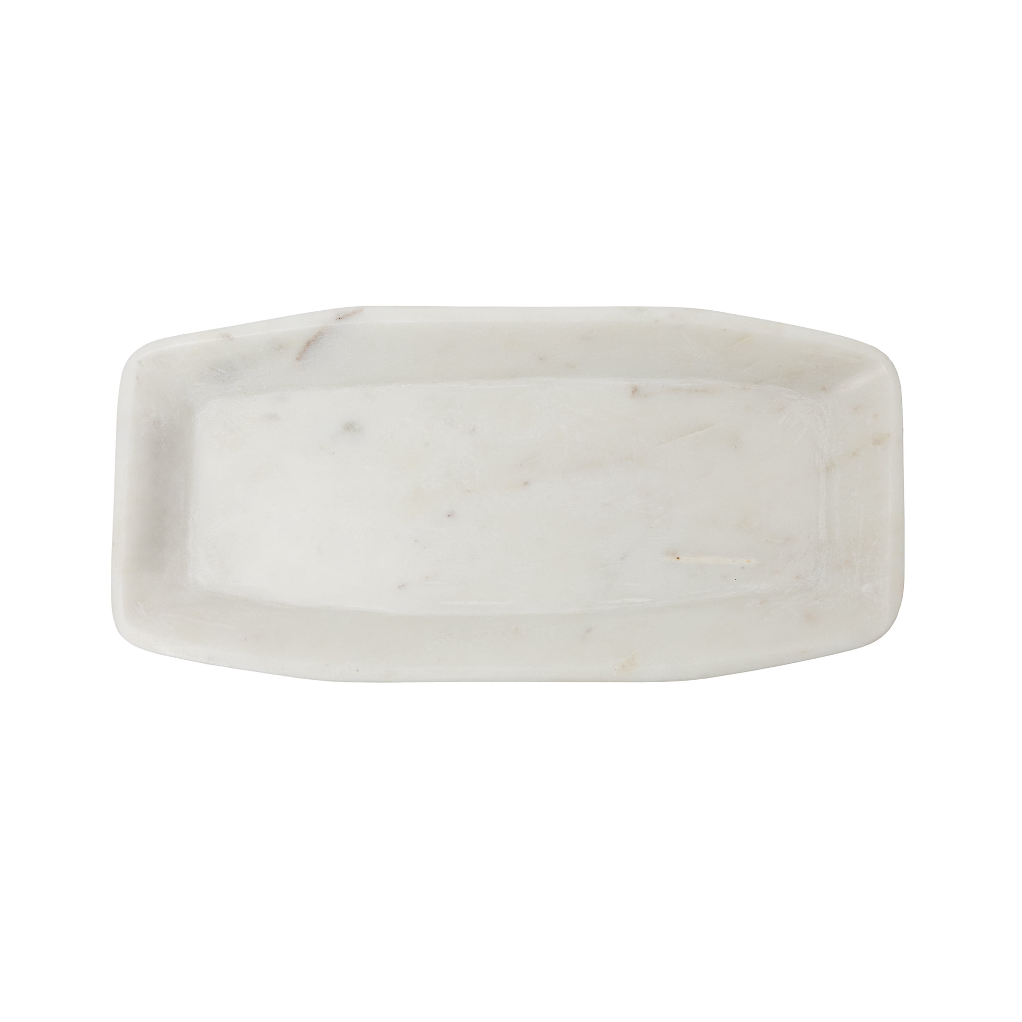 Better Homes & Gardens White Marble Decorative Tray, 11" x 5"