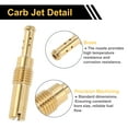 thumbnail image 4 of Unique Bargains 40 Pcs Universal Carburetor Jet Nozzles Kit Jets principales de carburador y jets piloto lentos de latón para bicicletas de tierra, motocicletas, karts, ATV y UTV, 4 of 7