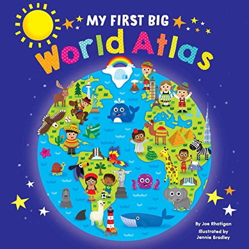 Pre-Owned My First Big World Atlas - Lap Size Board Book - Educational Children's Book - Preschool Learning - Hardcover Paperback