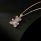 thumbnail image 3 of FORUISTON - Collar con colgante de oso de peluche y gato de la suerte con forma de corazón de cristal, joyería de animales para mujeres y adolescentes, 3 of 4
