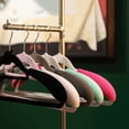 thumbnail image 5 of Anti-Slip Anti-Deformation Hanger Shoulder Pad Shoulder Shaping Hanger Accessories Black Thickened Widened Flocking Hanger Shoulder, 5 of 5