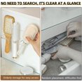 thumbnail image 4 of 2 Bathrooms Bathroom Toiletries Wall Storage Nail Free Hole Free Wall Hanging Acrylic Hair Brush Holder, Razor, Curling Iron, Hair Straightener Storage Rack, 4 of 6